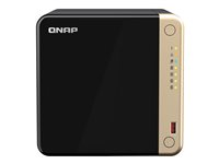 QNAP TS-464 - Servidor NAS - SATA 6Gb/s - RAID 0, 1, 5, 6, 10, 50, JBOD, 60 - RAM 4 GB - 2.5 Gigabit Ethernet - iSCSI soporta TS-464-4G