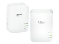 D-Link PowerLine AV2 600 Gigabit Starter Kit DHP-601AV - Kit adaptador de línea eléctrica - GigE, HomePlug AV (HPAV) - conectable en la pared (paquete de 2) DHP-601AV