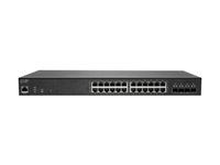 SonicWall Switch SWS14-24FPOE - Conmutador - Gestionado - 24 x 10/100/1000 (PoE+) + 4 x 10 Gigabit SFP+ - montaje en rack - PoE+ (410 W) 02-SSC-2468