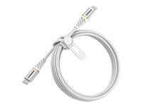 OtterBox Premium - Cable USB - USB-C (M) a USB-C (M) - USB 2.0 - 3 A - 2 m - compatible con suministro de potencia - blanco nube 78-52681
